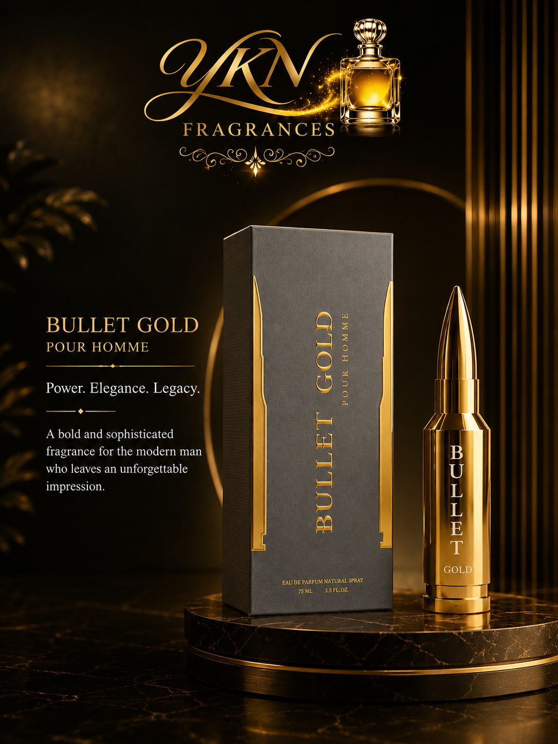 BHARARA BULLET Gold EDP -2.5 oz