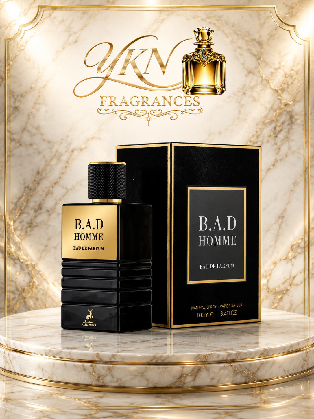Bad Homme Men EDP -100 ml by ALHAMBRA unisex