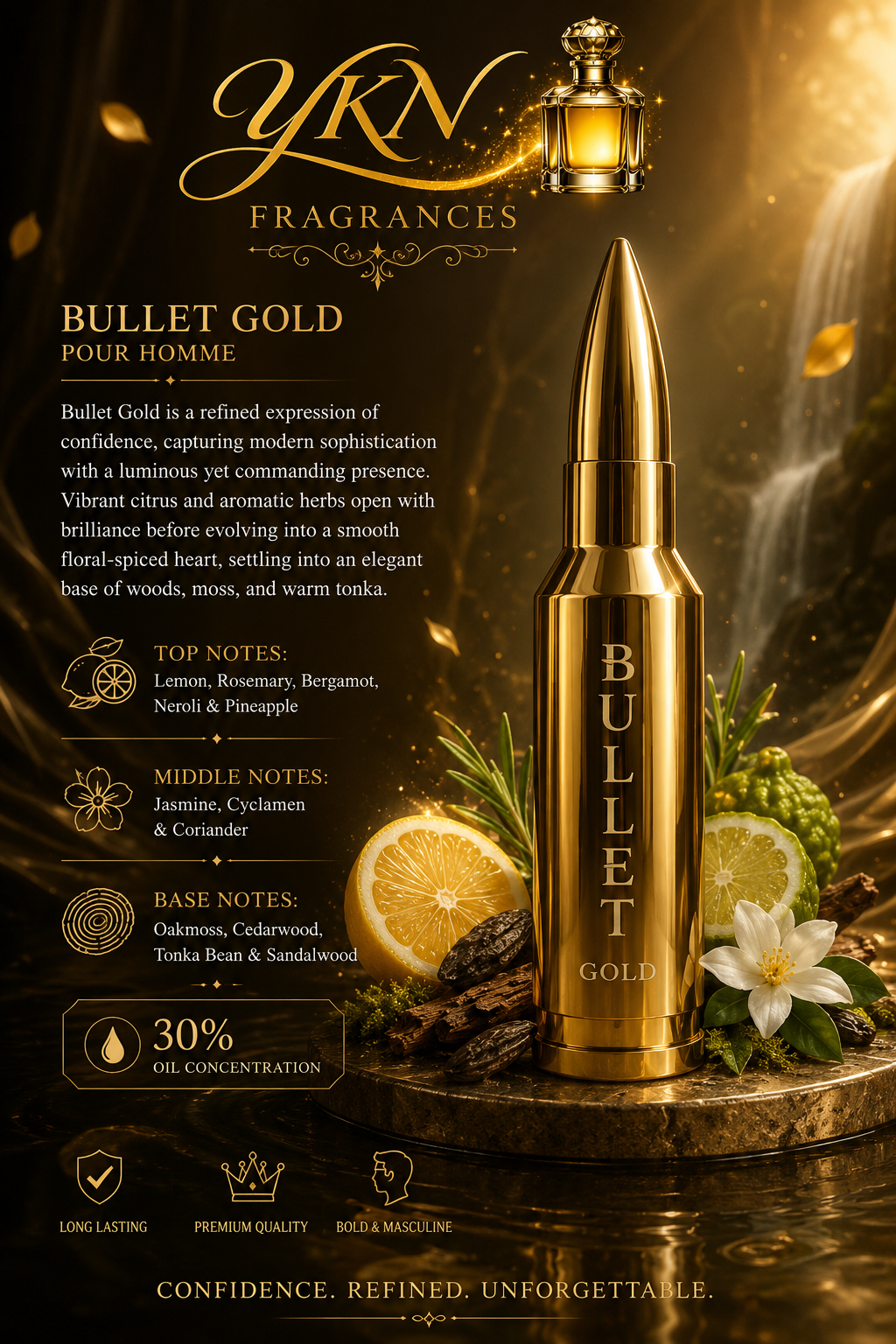 BHARARA BULLET Gold EDP -2.5 oz