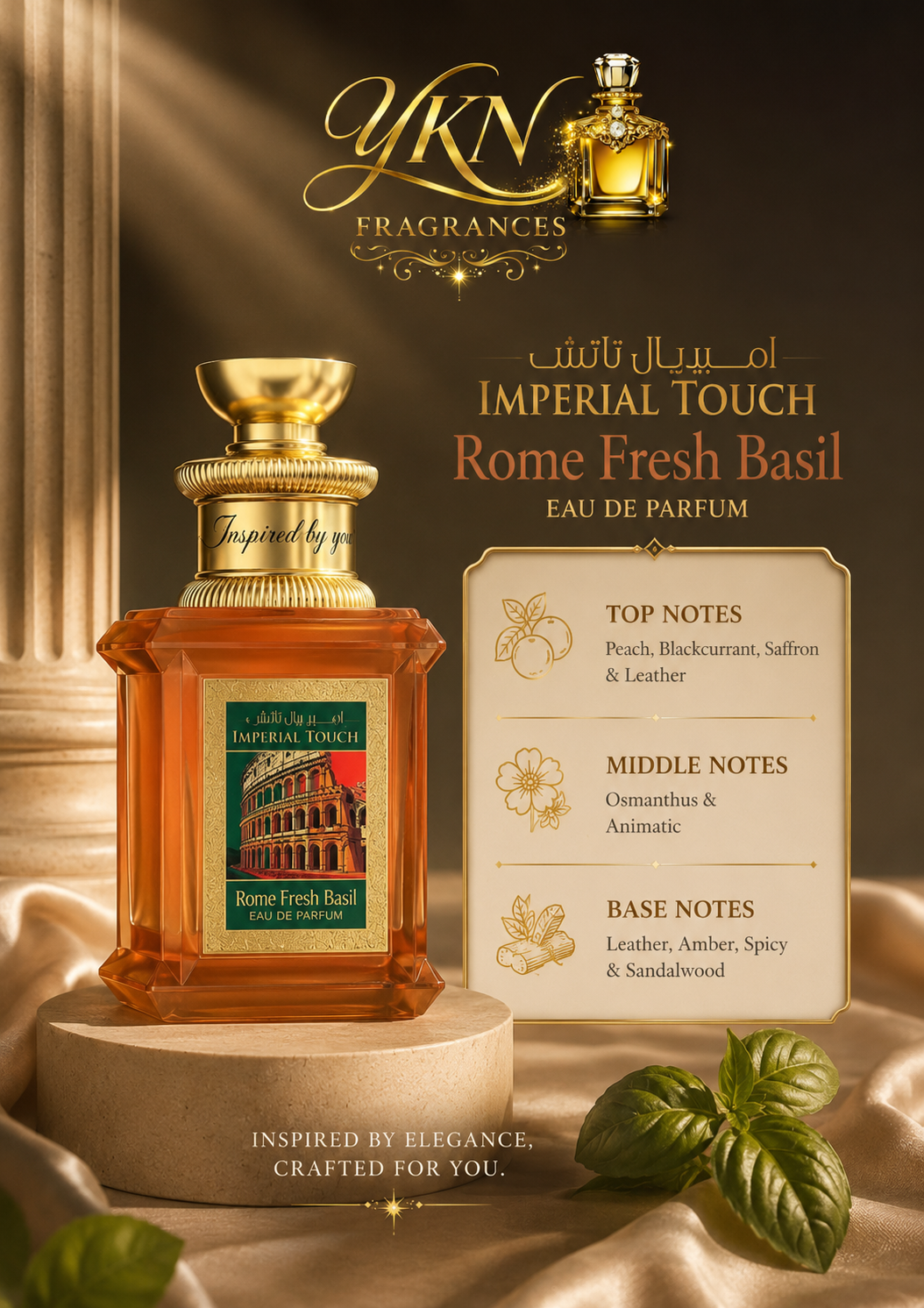 Imperial touch  Rome Fresh Basil -100 ml Eau de parfum By Emper