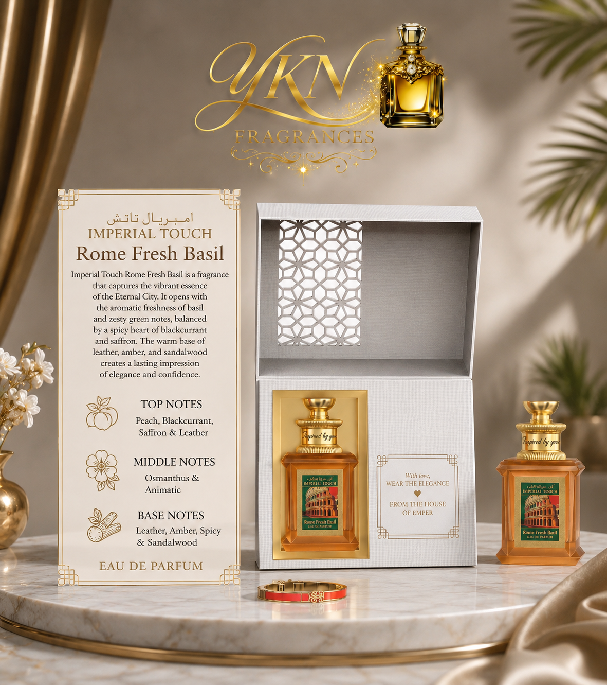 Imperial touch  Rome Fresh Basil -100 ml Eau de parfum By Emper