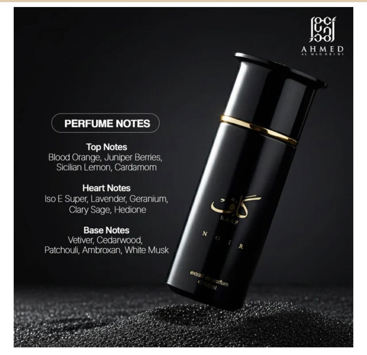 Kaaf NOIR  Extrait de parfum -100 ml by  Ahmed Al Maghribi