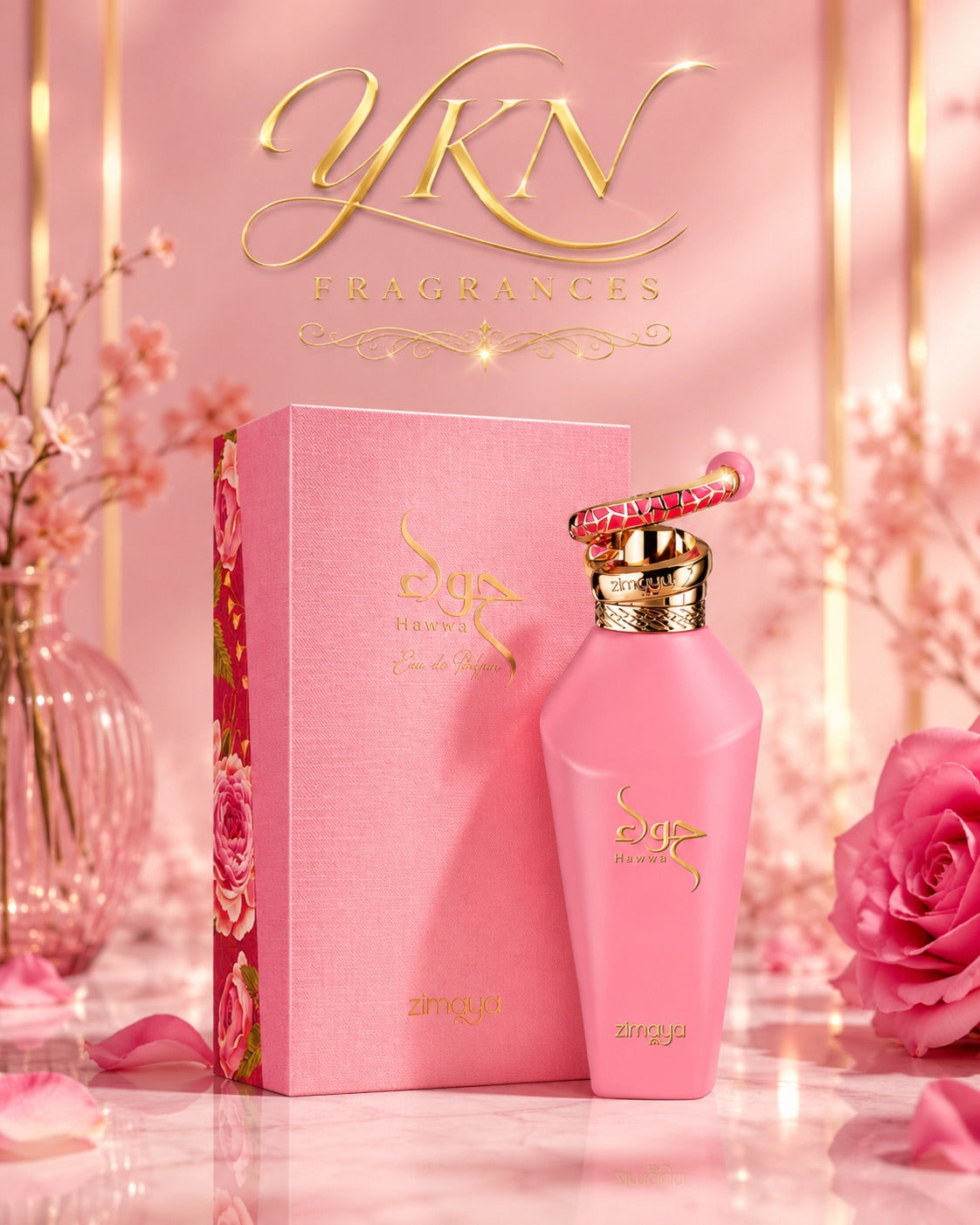 Hawwa pink  women EDP 100 ml by Afnan Zimaya