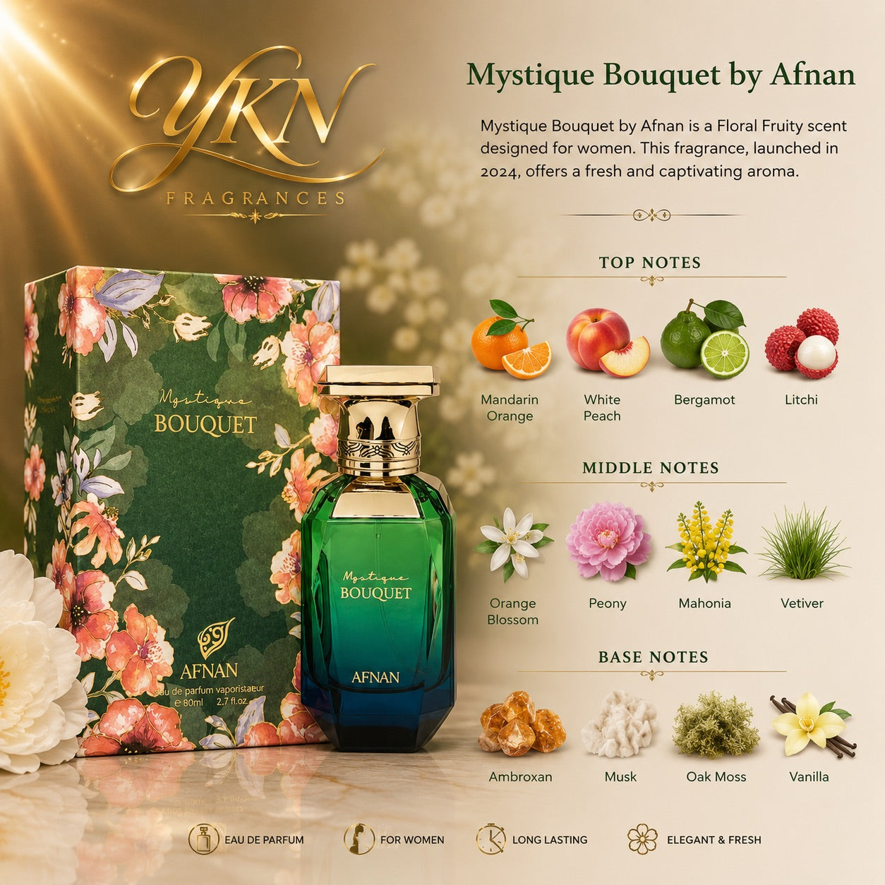Mystique Bouquet 80 ml 2.7 oz  by Afnan