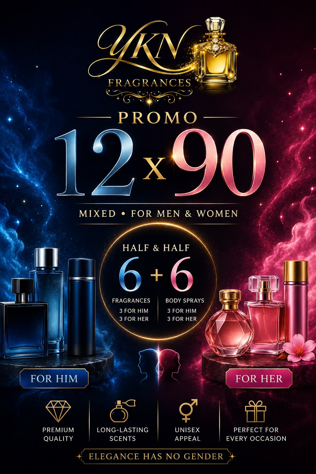 12 for $90 Mixes Promo. For Men & Women