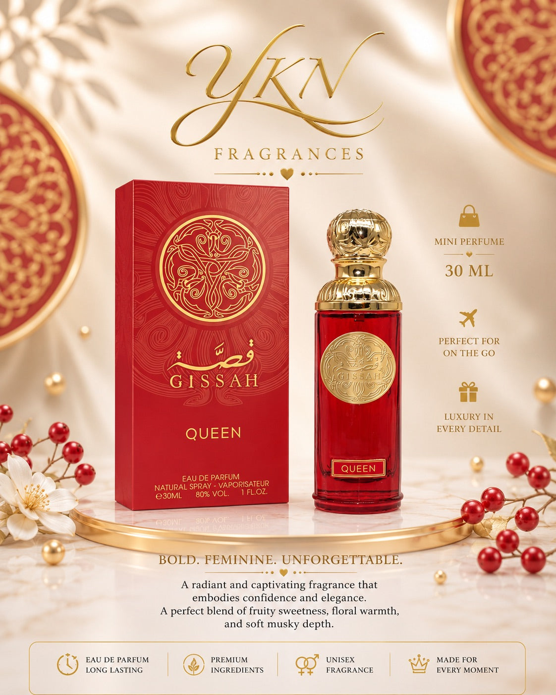 QUEEN  30 ml EUA de parfum (mini)  by GISSAH