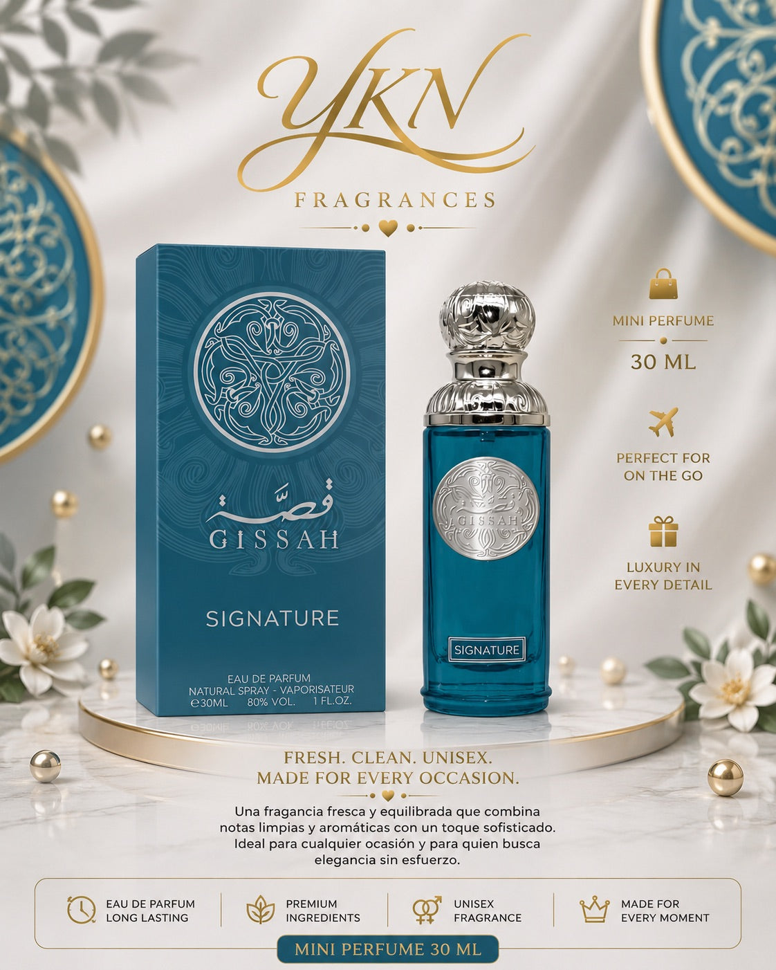 SIGNATURE  30 ml EUA  de parfum  (mini) by GISSAH