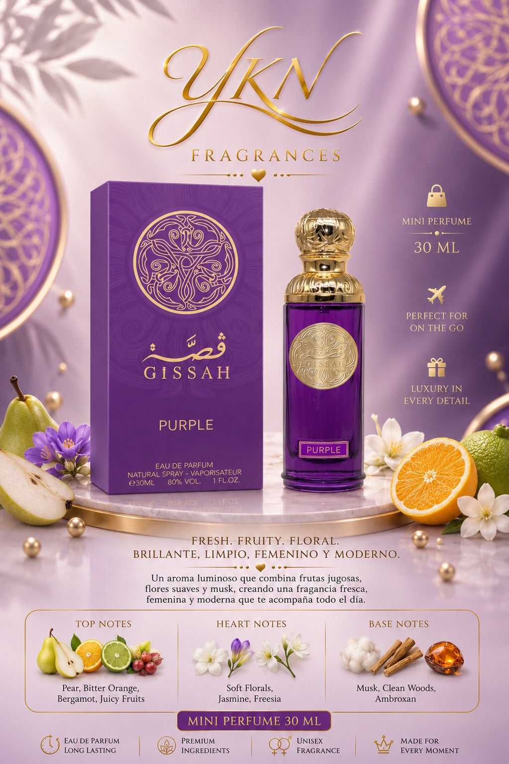 PURPLE  30 ml EUA  de parfum  (mini) by GISSAH