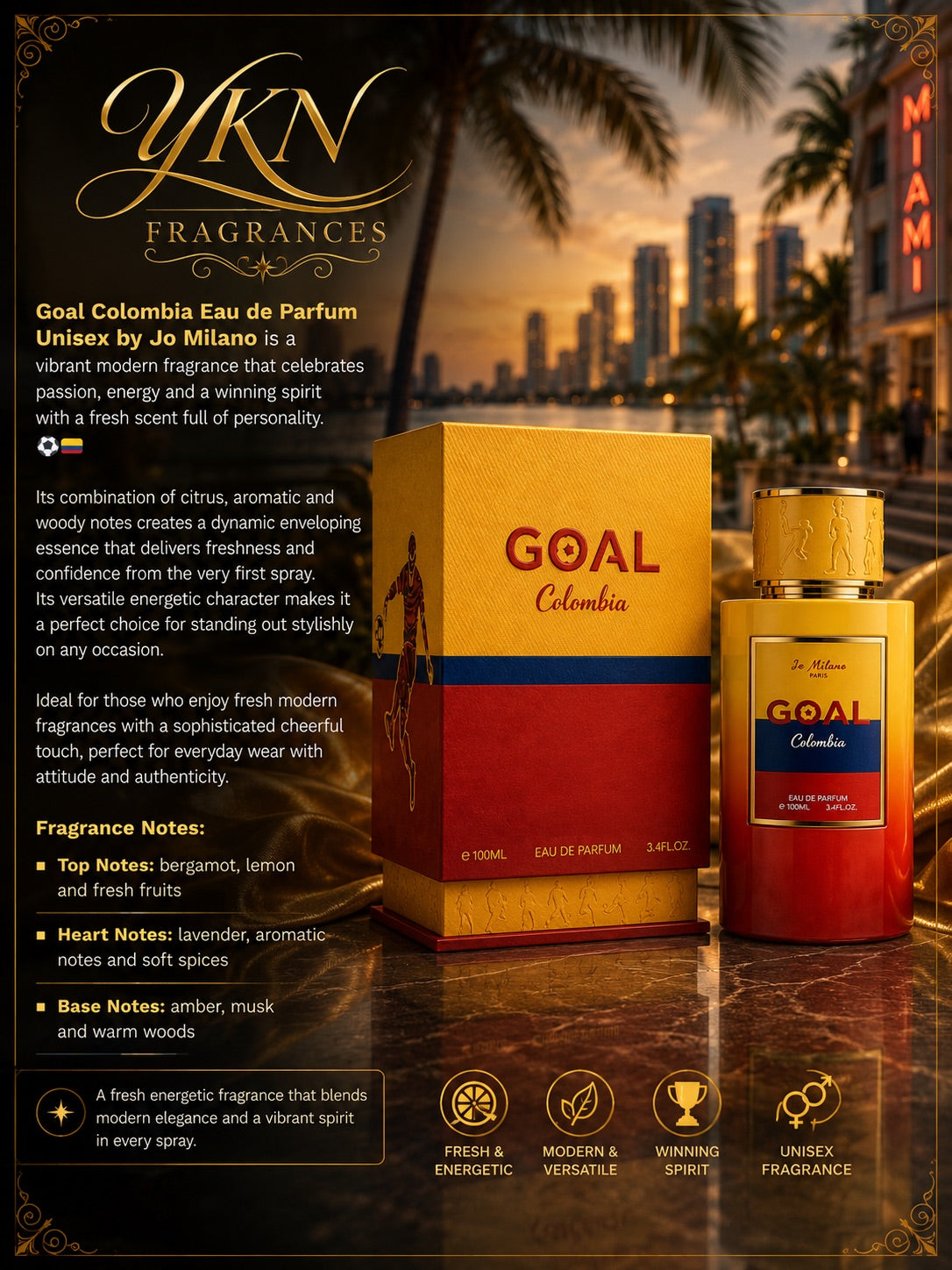 GOAL Colombia unixes -100 ml EAU de parfum by Jo Milano