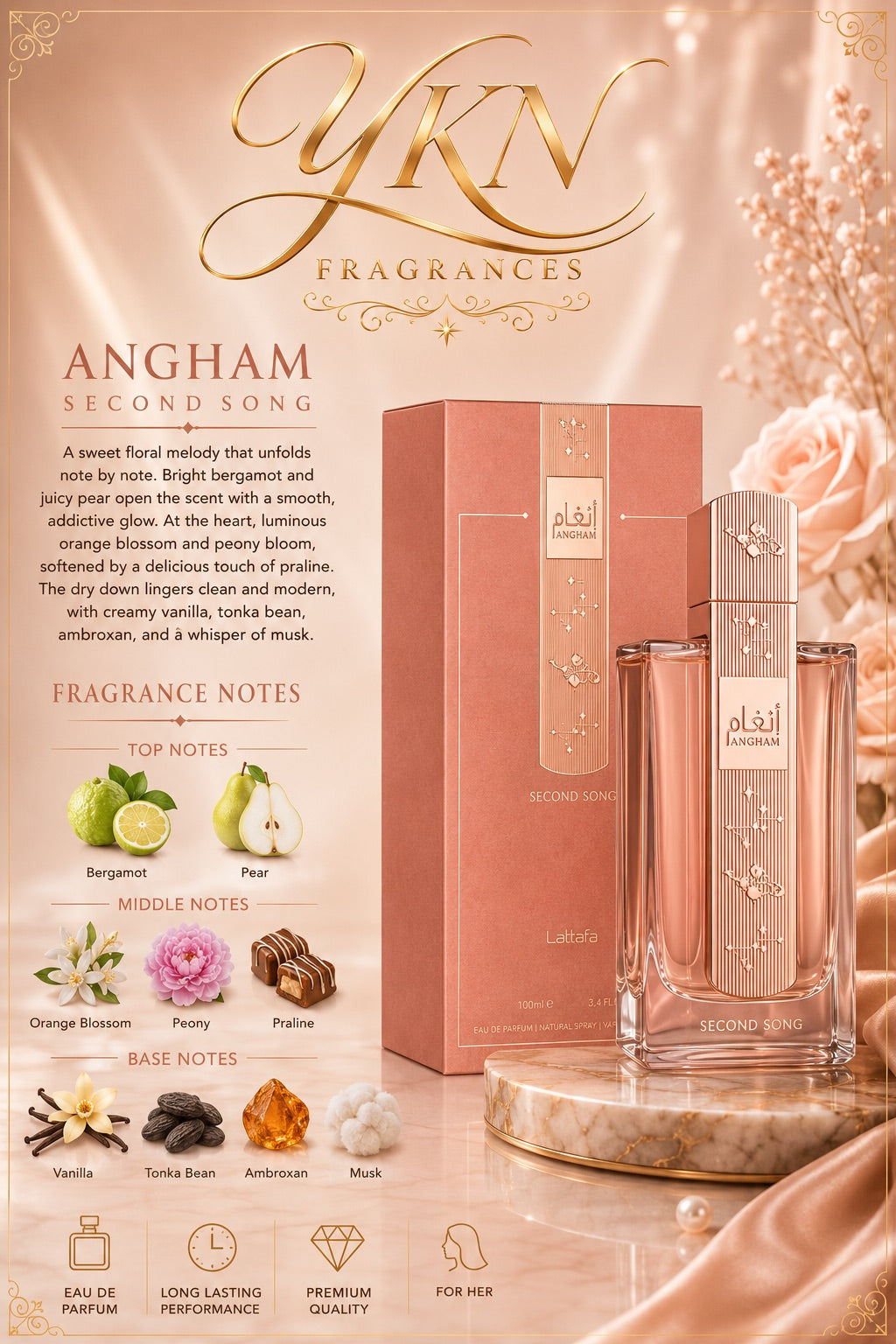 Angham Second Song 100 ml by Lattafa