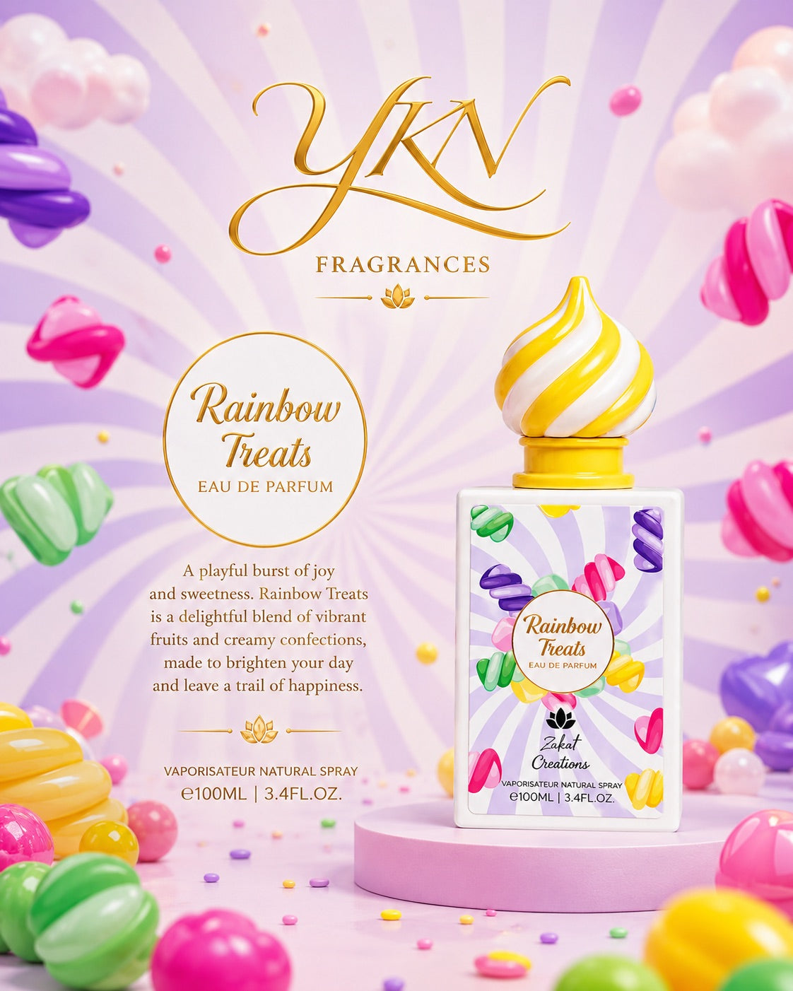 Rainbow Treats EAU de parfum -100 ml by Zakat Creations