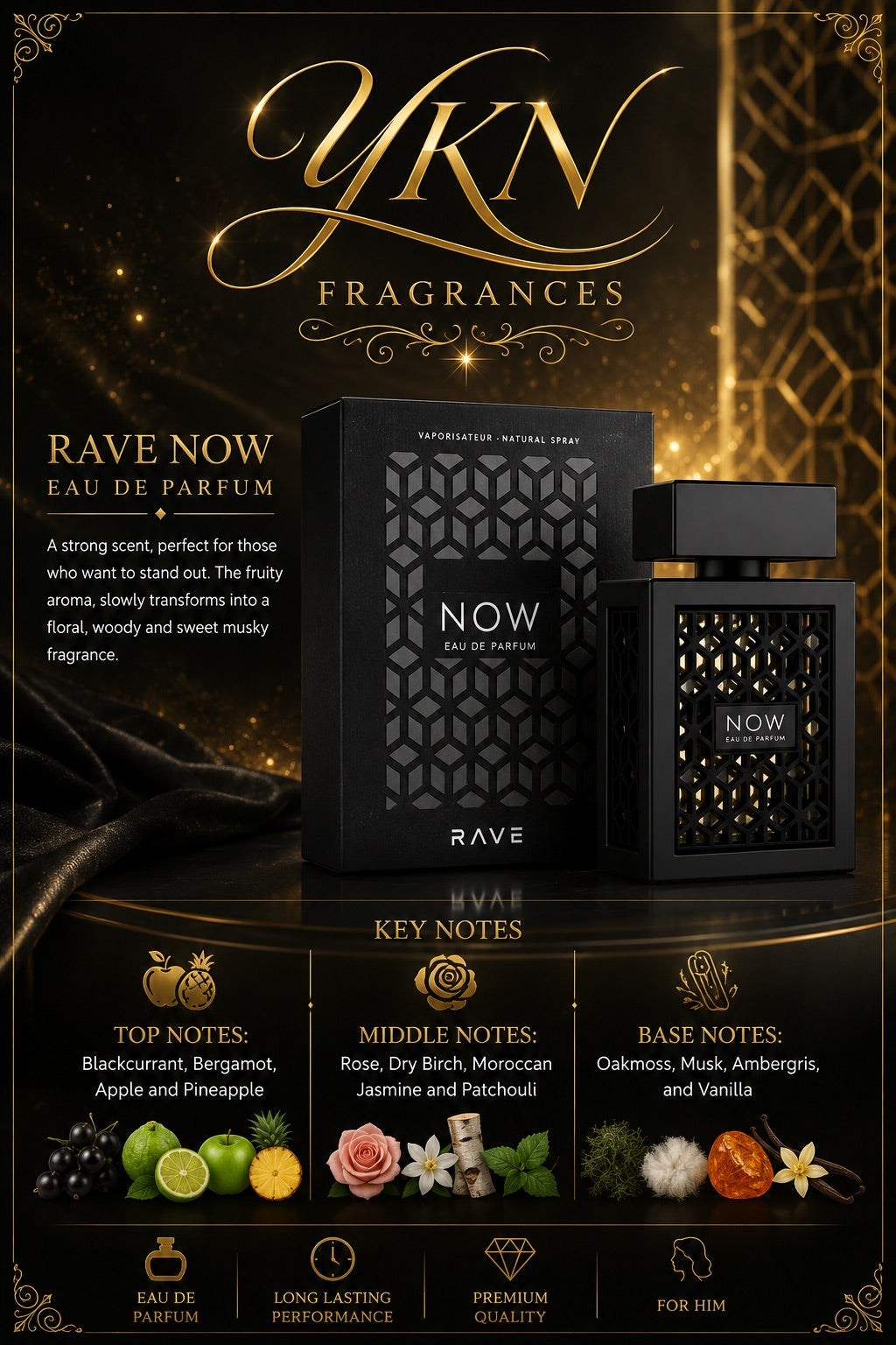 Rave Now Unisex Black 100 ml by Lattafa