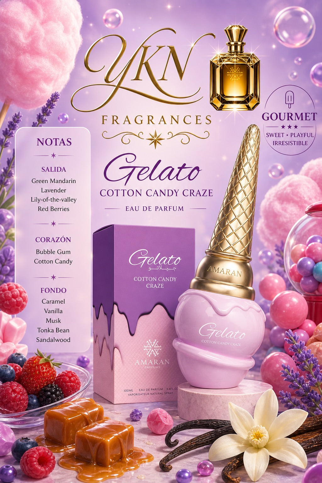 Gelato Cotton Candy Craze 100 ml by Amaran
