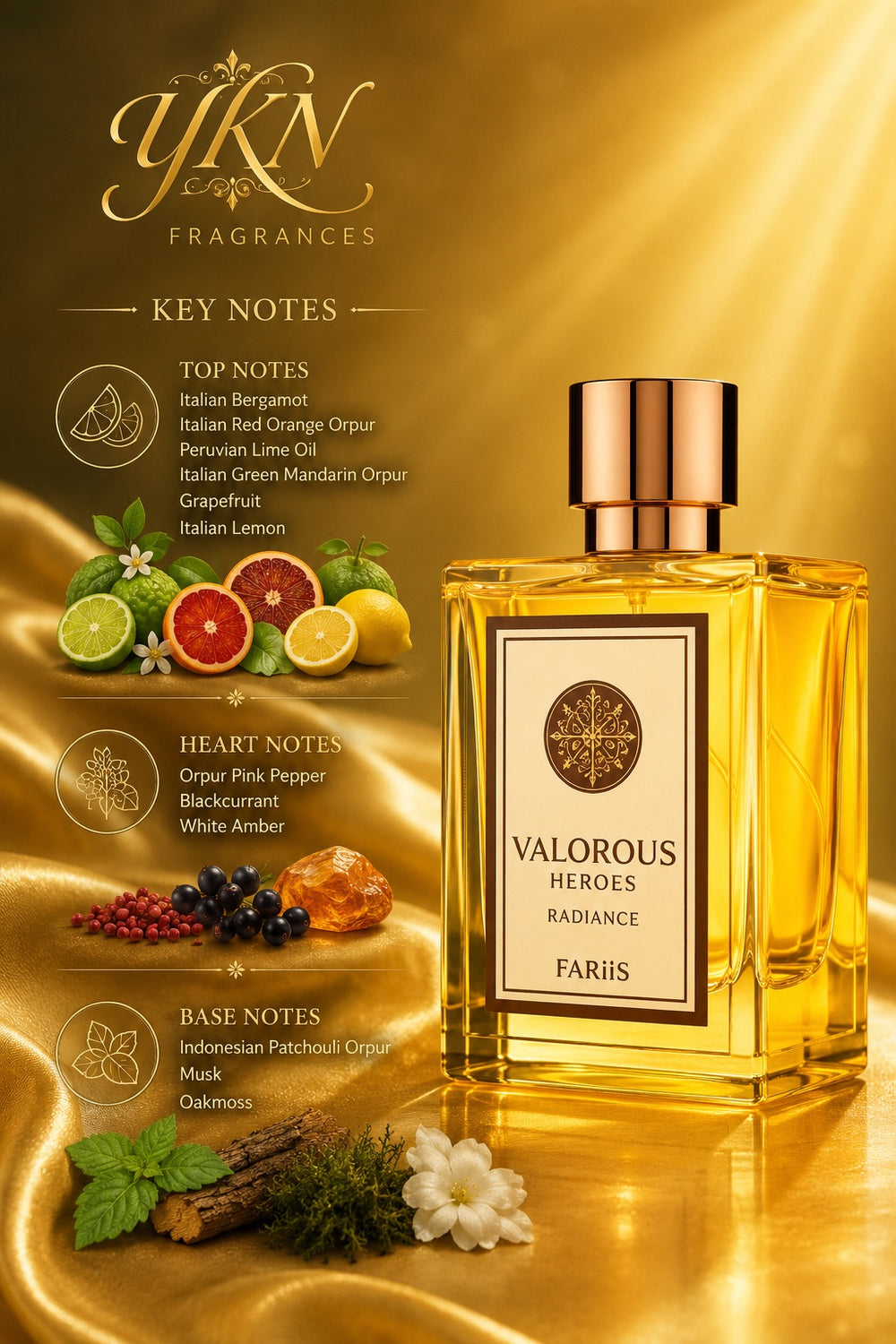 VALOROUS HEROES RADIANCE MEN EDP -100 ml by FARIIS