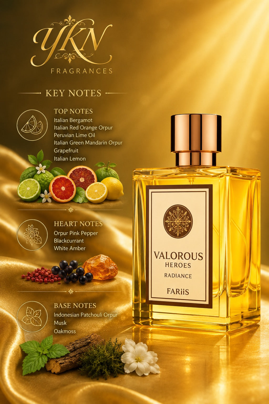 VALOROUS HEROES RADIANCE MEN EDP -100 ml by FARIIS