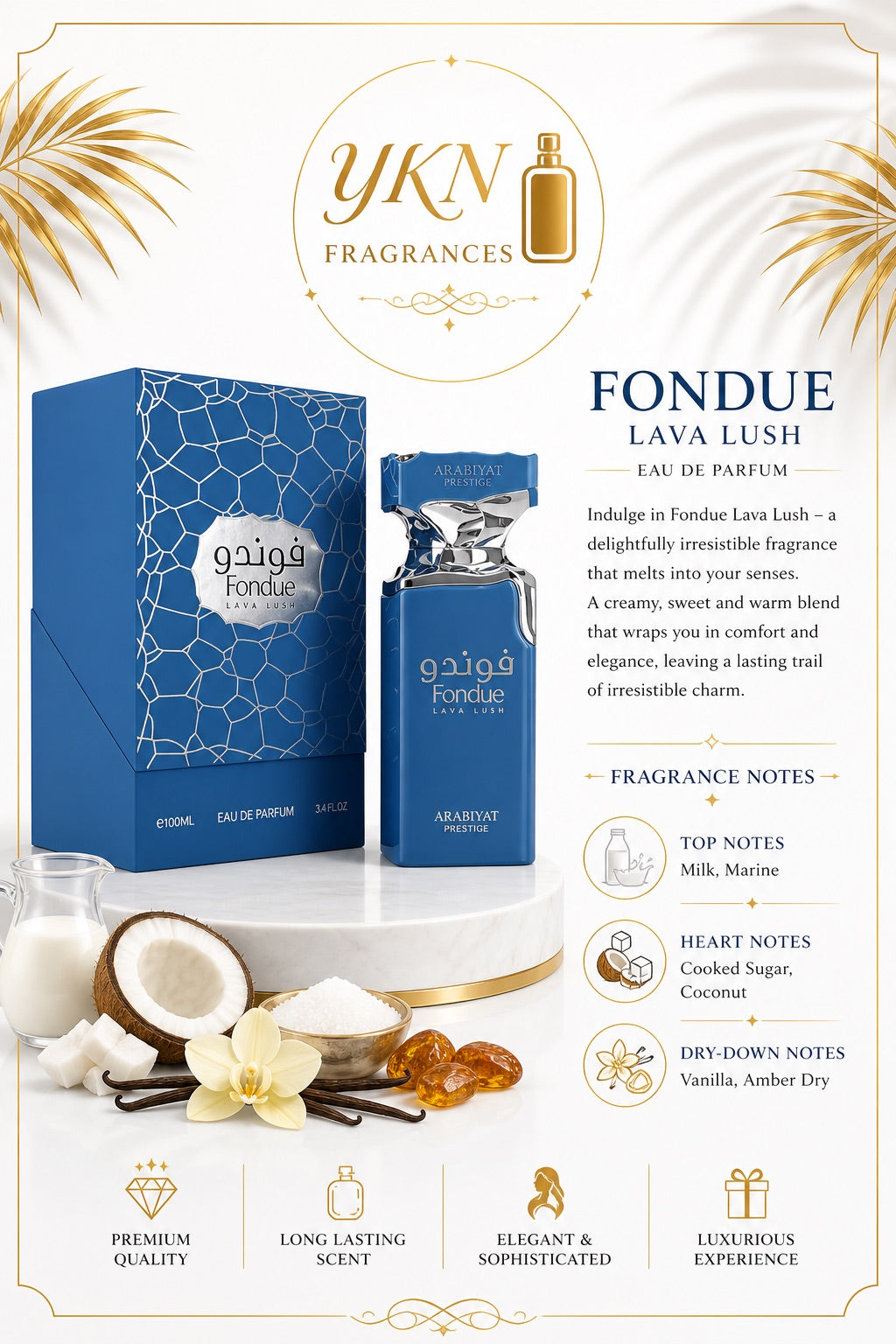 Fondue Lava Lush 3.4 oz 100 ml unisex by Arabiyat Prestige