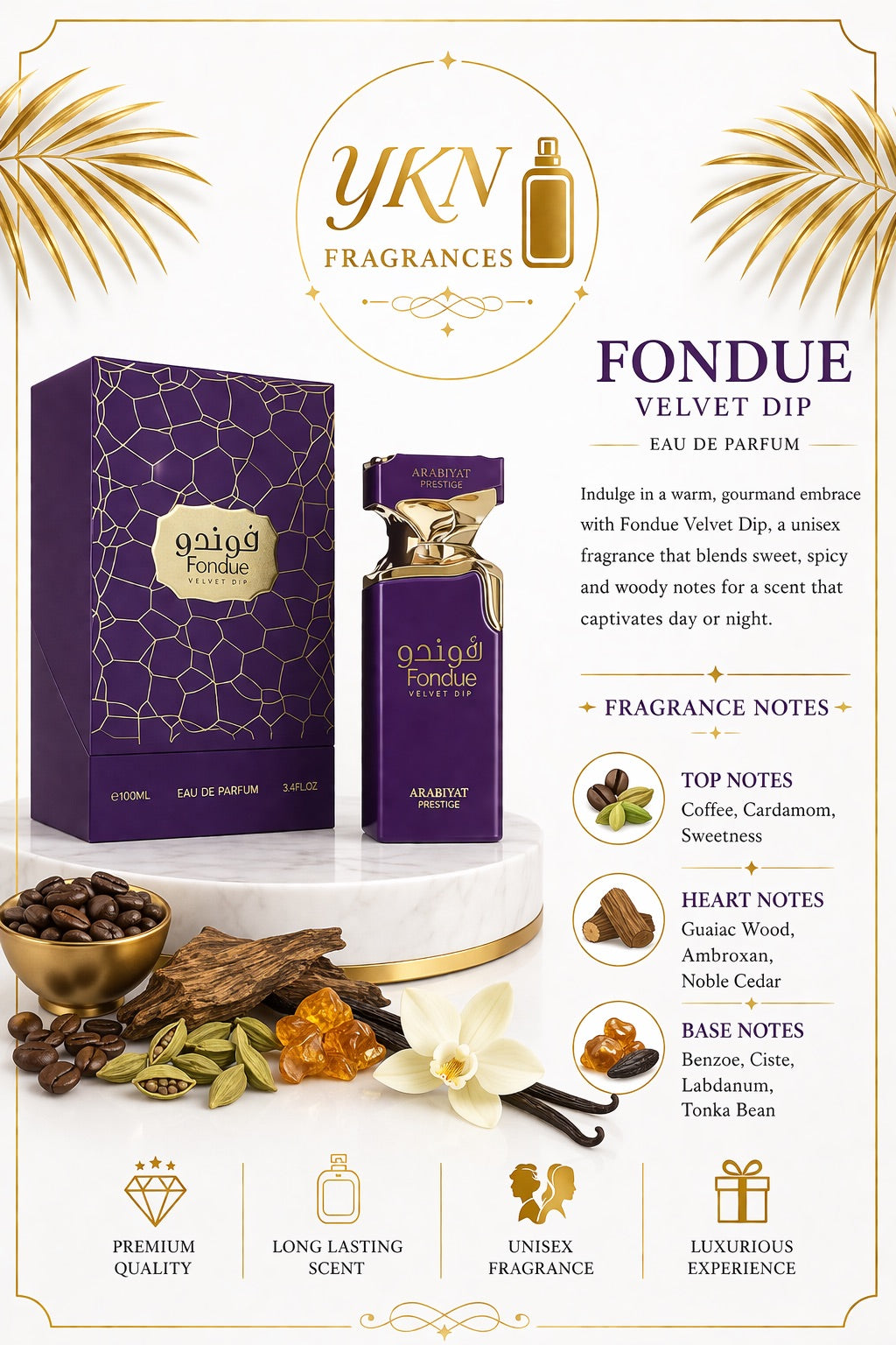 Fondue Velvet Dip 100 ml 3.4 oz unisex by Arabiyat Prestige