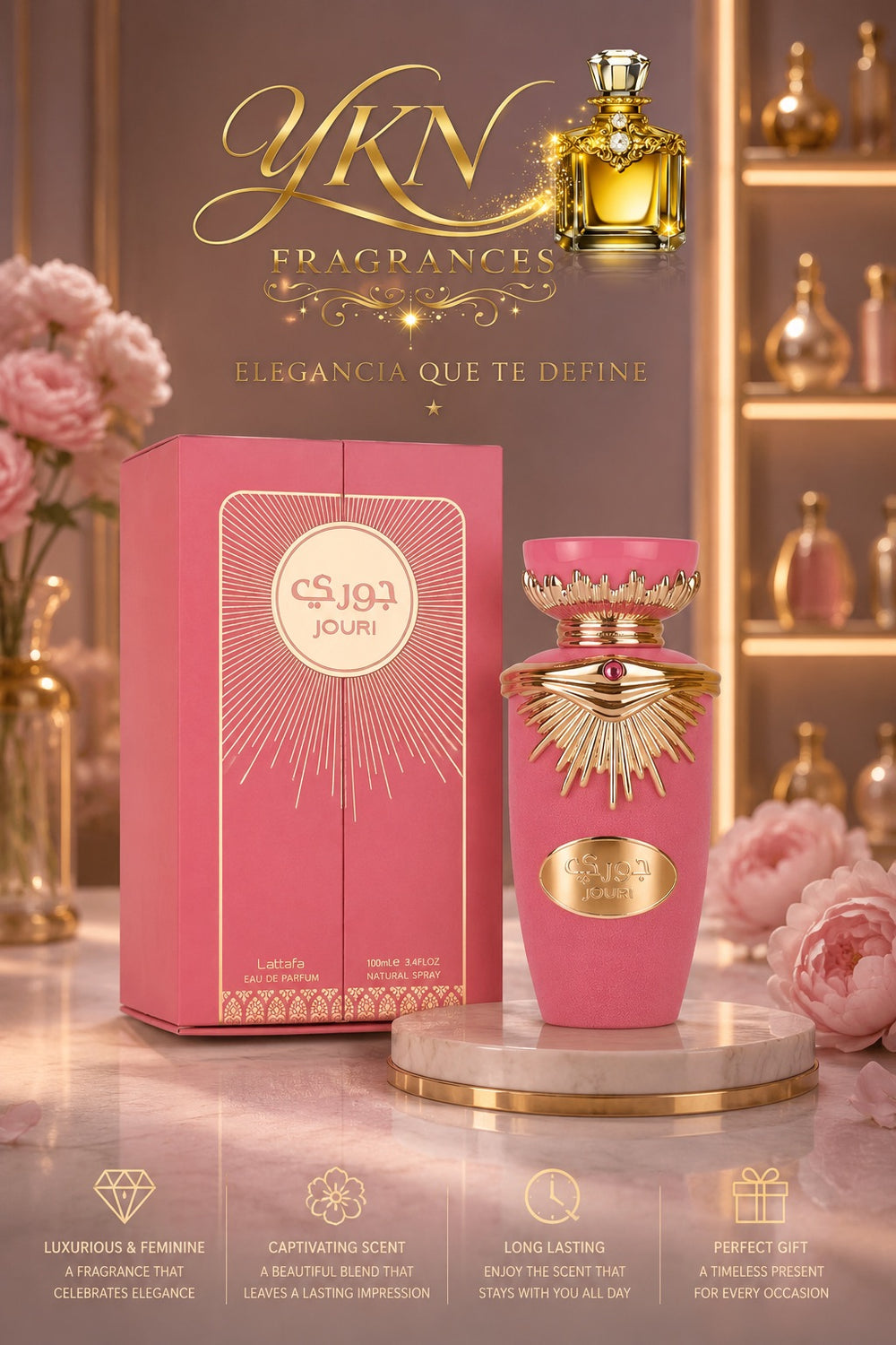 Lattafa Jouri Perfume 100ml Eau de Parfum For Women