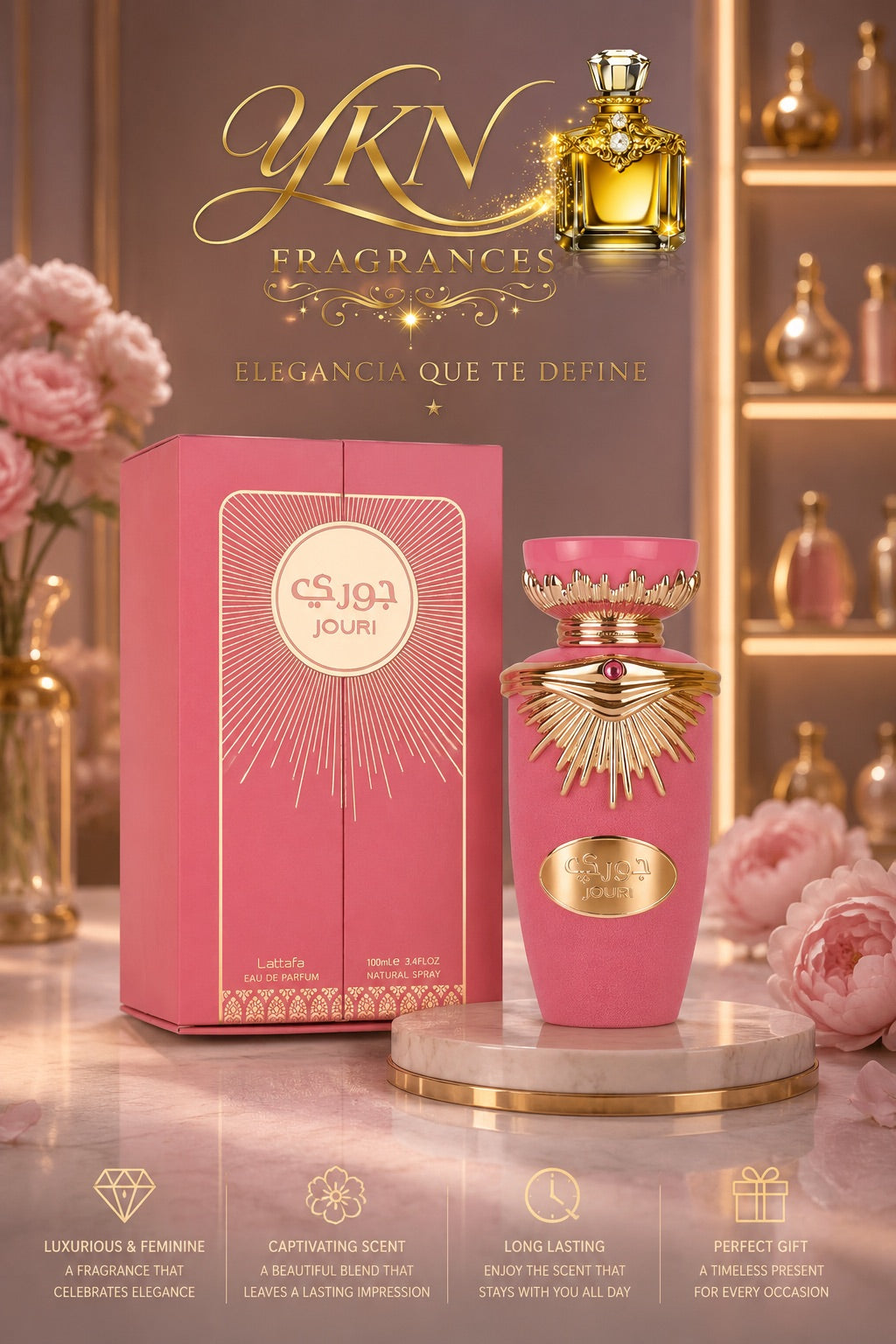Lattafa Jouri Perfume 100ml Eau de Parfum For Women