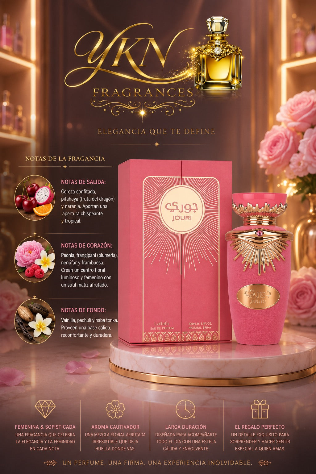 Lattafa Jouri Perfume 100ml Eau de Parfum For Women