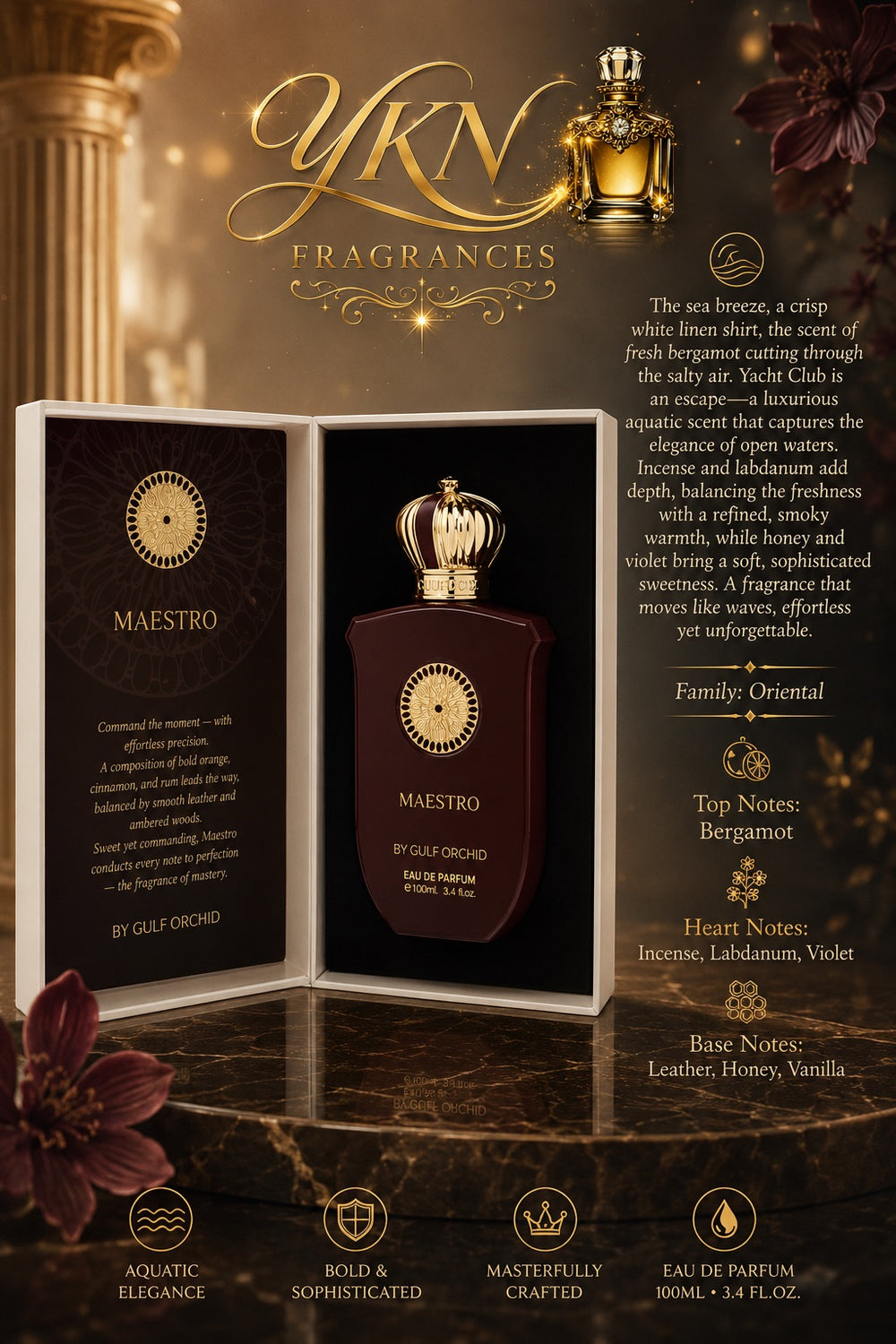 Maestro Eau de Parfum -100 ml by Gulf Orchid for Women