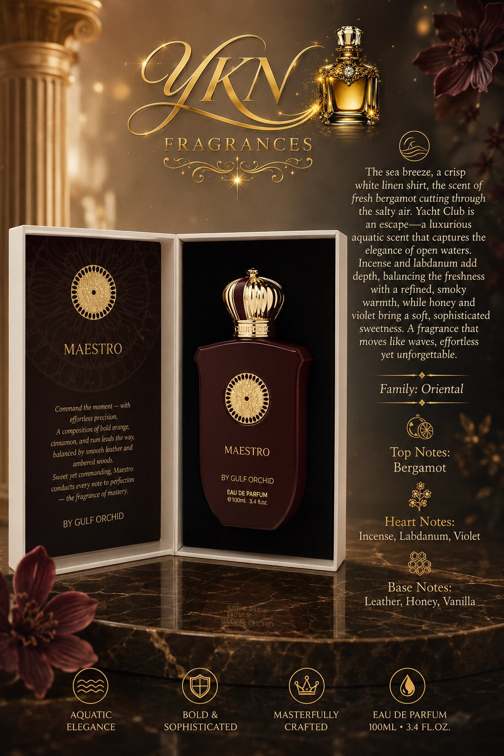 Maestro Eau de Parfum - 100 ml by Gulf Orchid for Women