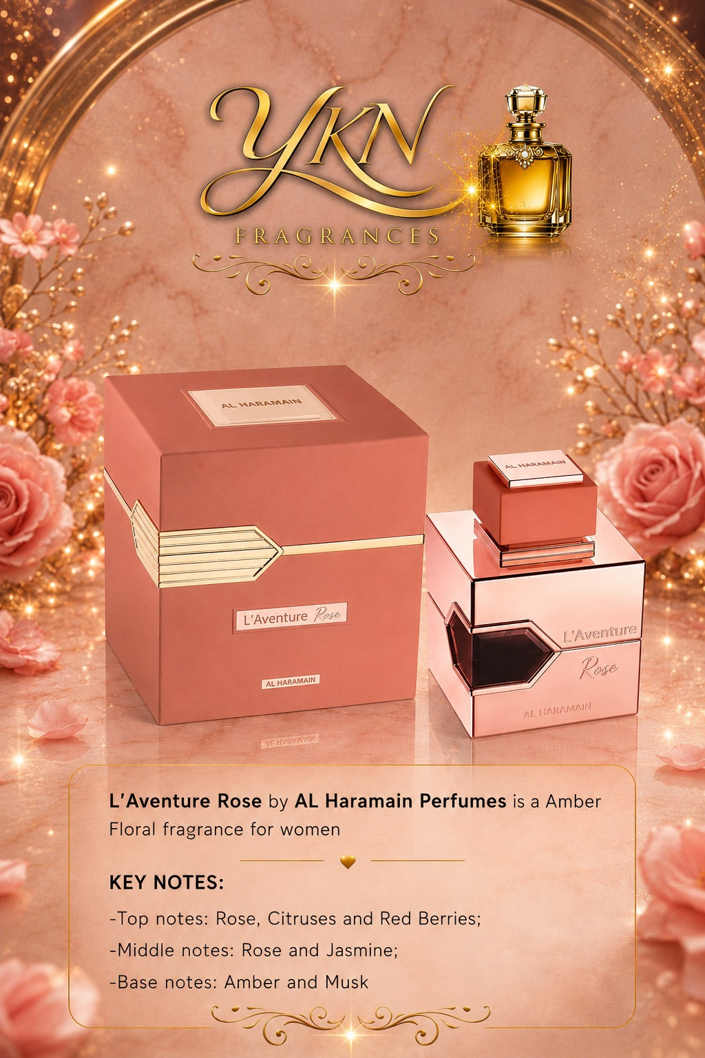 L'Aventure Rose -100 EDP by Al Haramain for women