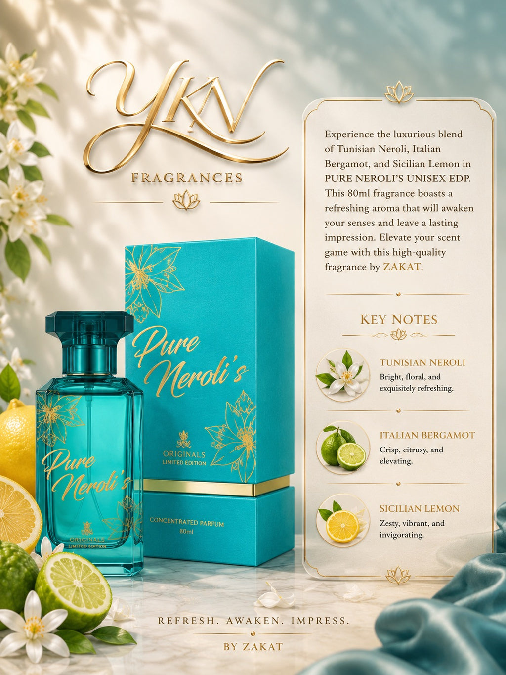 Pure Neroli's Limited Edition Concentrated Perfume - 80 ml by Zakat