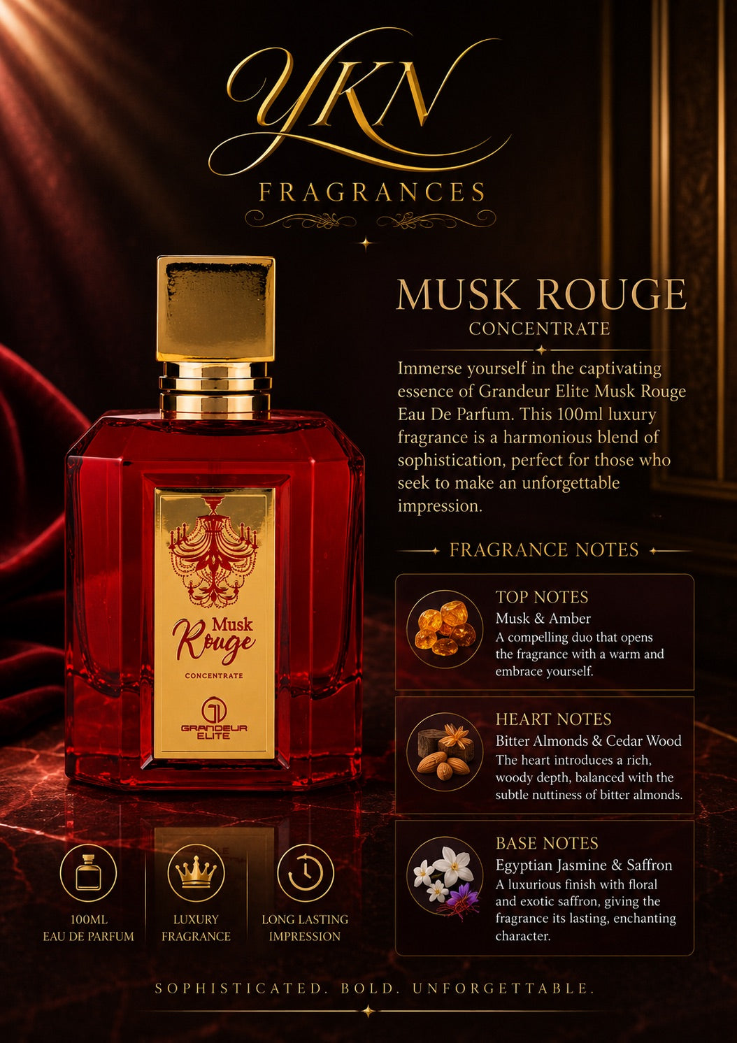 Musk Rouge EDP -100 ml Concentrate by Grandeur