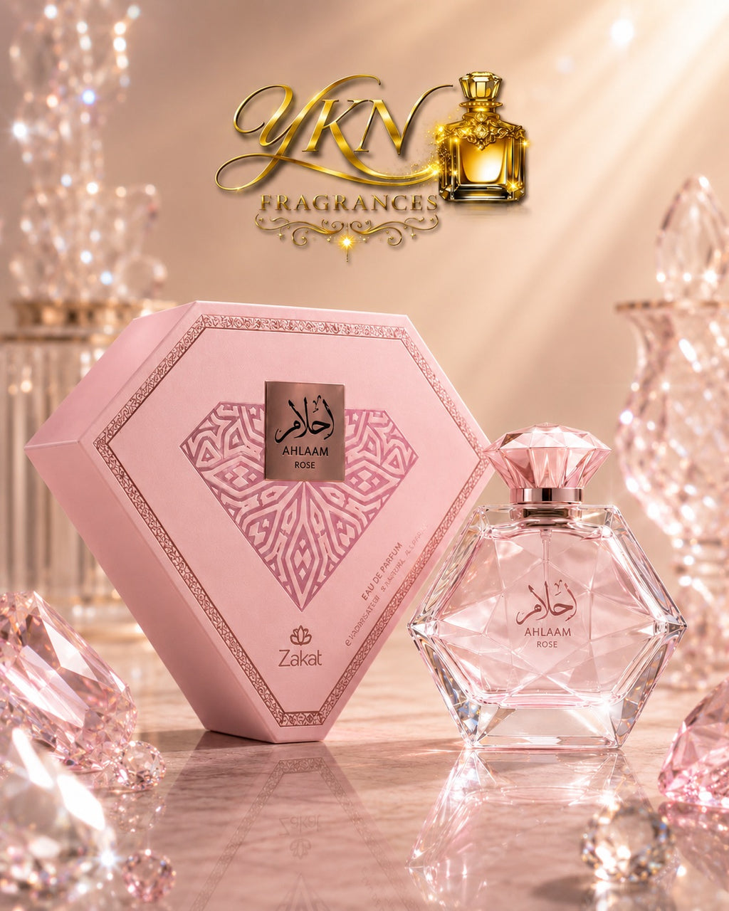 Ahlaam rose EAU de parfum -100 ml for women  by Zakat