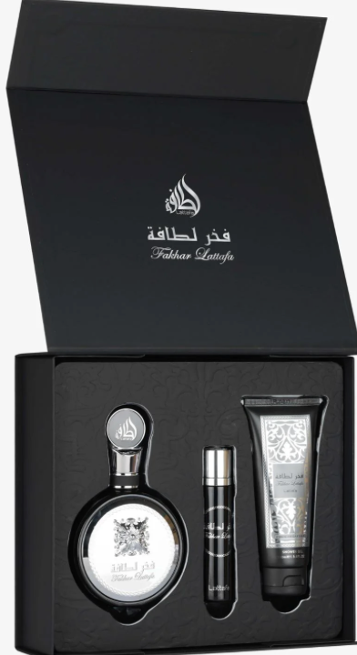 Fakhar Lattafa 3-Piece Set (Silver / Black)