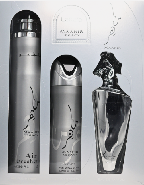 Maahir Legacy Lattafa 3 set (silver 🐎 )