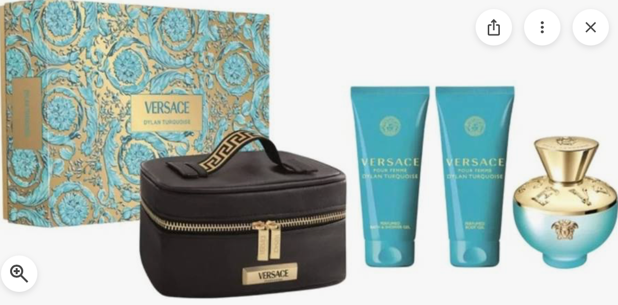 Versace Dylan Turquoise 3.4 EDT L + 3.4 BL +3.4 SG +purse