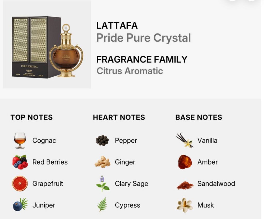 Pure Cristal unisex -100 ml by Lattafa Pride