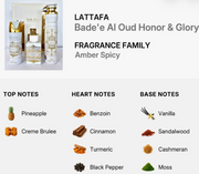 Honor and Glory Bade'e Al Oud Lattafa Set Air Freshener Included