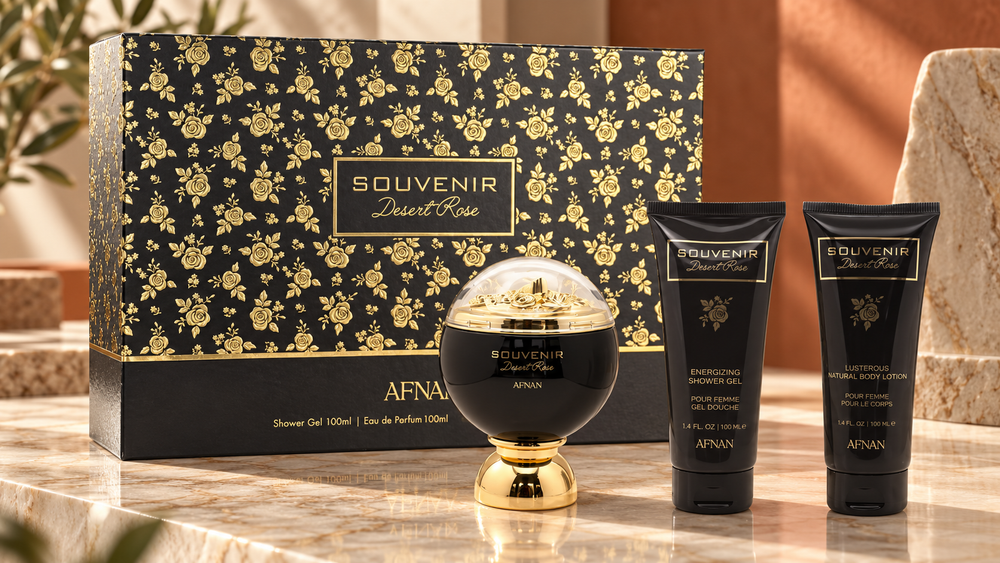 Souvenir Floral Bouquet Set Black by Afnan