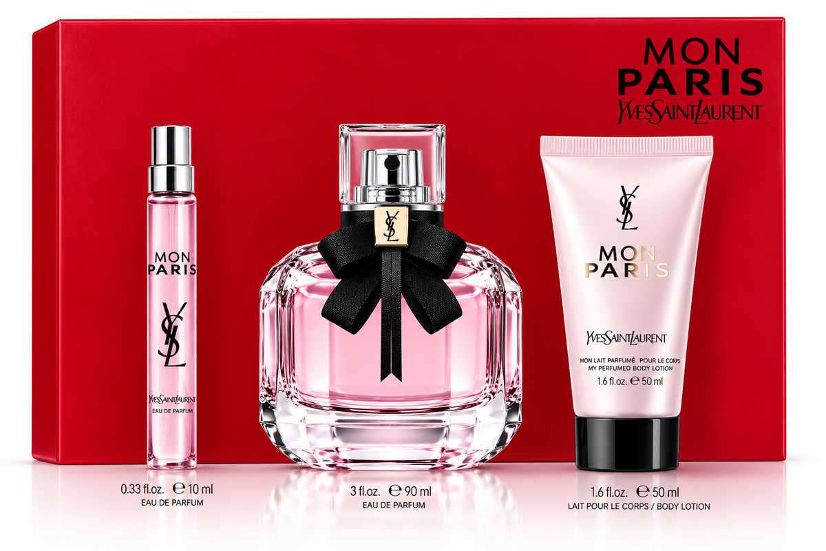 Yves Saint Laurent Mon Paris Eau de Parfum Gift Set 90 ml + 10 ml + Body Lotion 50 ml para Mujer